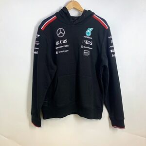 Amg Petronas Mercedes AMG Petronas F1 Team Hoodie Sponsor Logo Mens Size L NWT